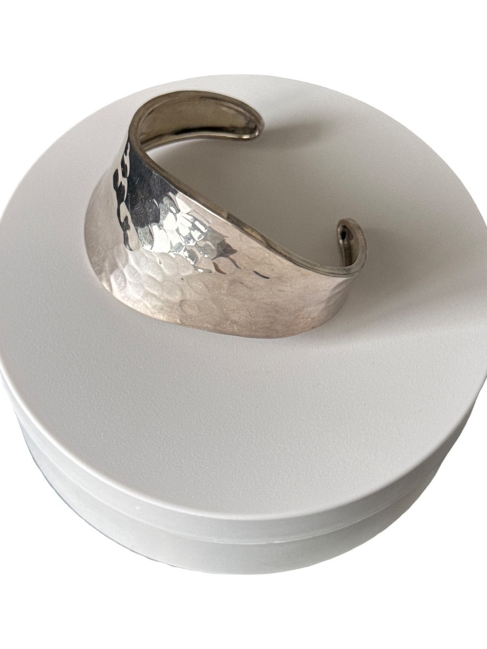 Taxco Mexican Hammered Sterling Silver Wave Cuff Bracelet - Picture 3 of 3